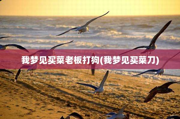 我梦见买菜老板打狗(我梦见买菜刀)