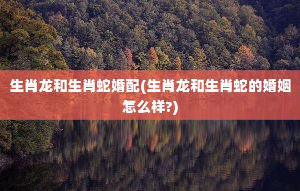 生肖龙和生肖蛇婚配(生肖龙和生肖蛇的婚姻怎么样?)