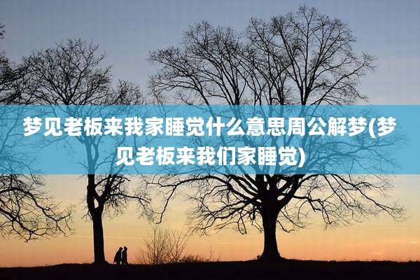 梦见老板来我家睡觉什么意思周公解梦(梦见老板来我们家睡觉)