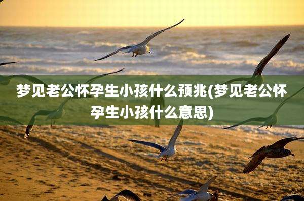 梦见老公怀孕生小孩什么预兆(梦见老公怀孕生小孩什么意思)
