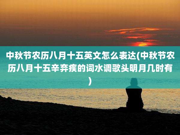 中秋节农历八月十五英文怎么表达(中秋节农历八月十五辛弃疾的词水调歌头明月几时有)