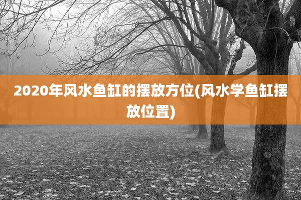 2020年风水鱼缸的摆放方位(风水学鱼缸摆放位置)