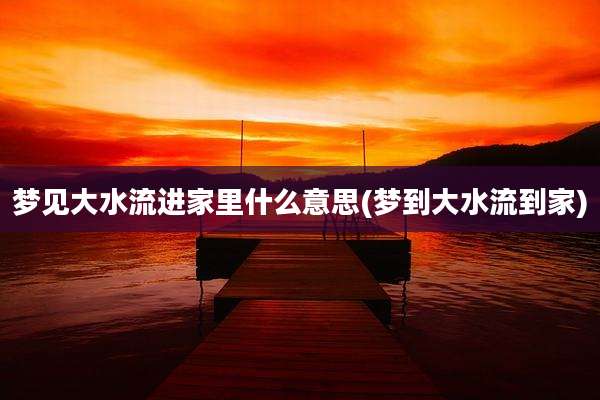梦见大水流进家里什么意思(梦到大水流到家)
