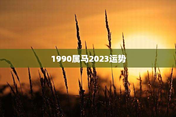 1990属马2023运势