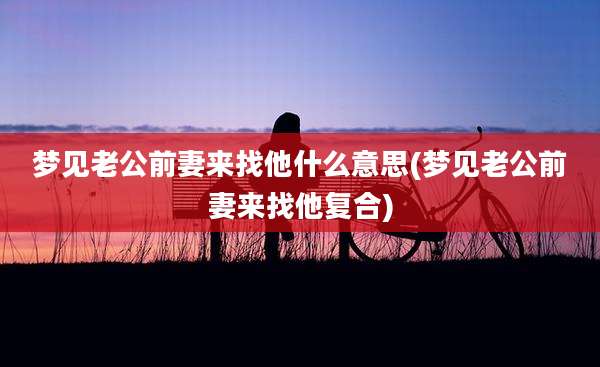 梦见老公前妻来找他什么意思(梦见老公前妻来找他复合)