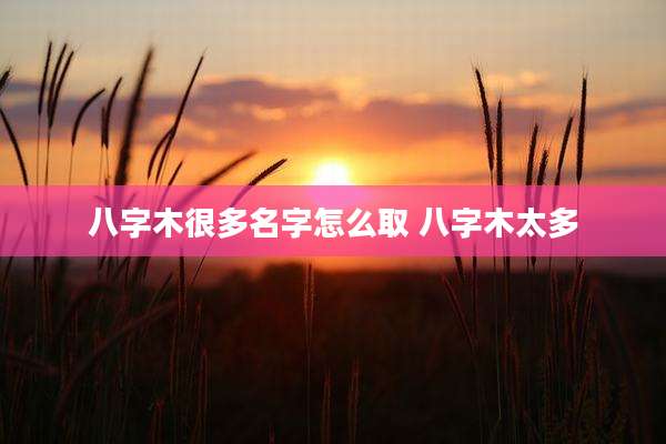 八字木很多名字怎么取 八字木太多