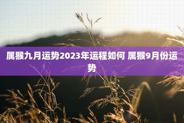 属猴九月运势2023年运程如何 属猴9月份运势