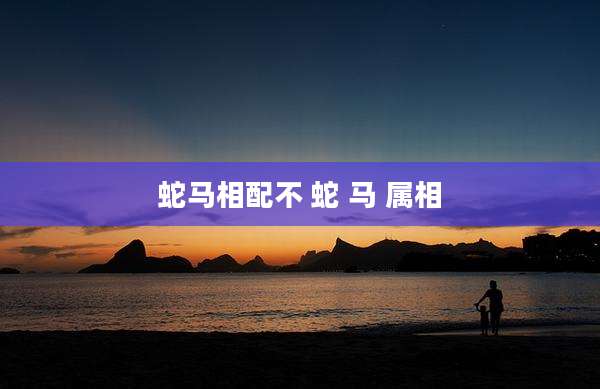 蛇马相配不 蛇 马 属相