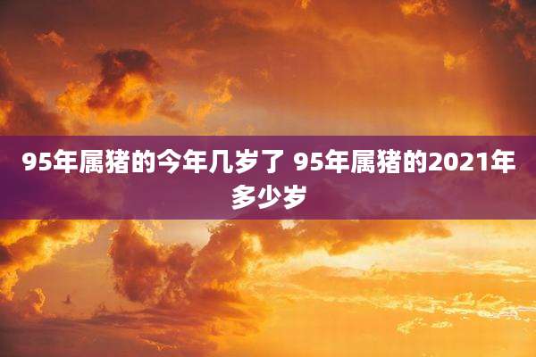 95年属猪的今年几岁了 95年属猪的2021年多少岁