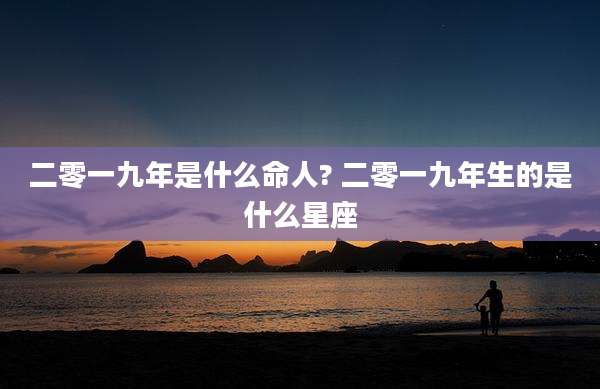 二零一九年是什么命人? 二零一九年生的是什么星座