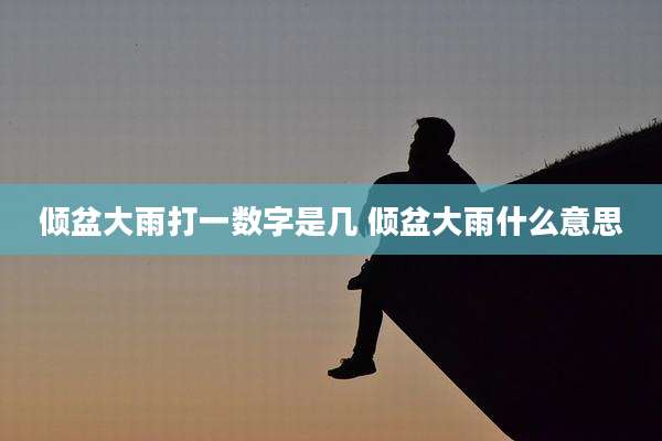 倾盆大雨打一数字是几 倾盆大雨什么意思