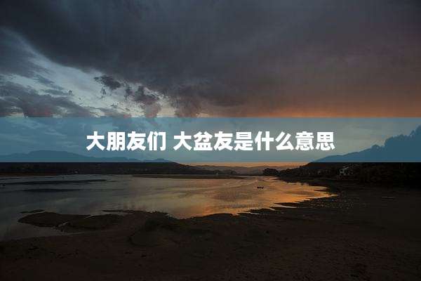 大朋友们 大盆友是什么意思