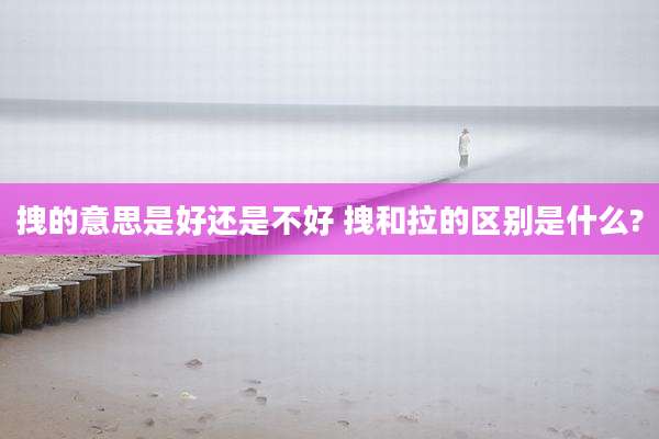 拽的意思是好还是不好 拽和拉的区别是什么?