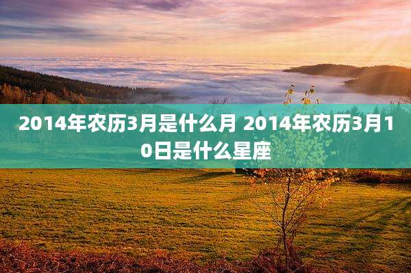 2014年农历3月是什么月 2014年农历3月10日是什么星座