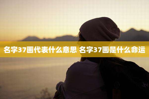 名字37画代表什么意思 名字37画是什么命运