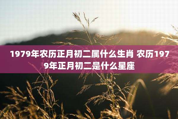 1979年农历正月初二属什么生肖 农历1979年正月初二是什么星座