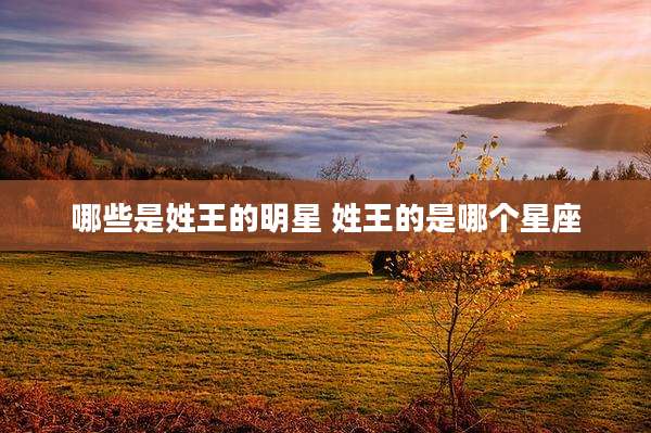 哪些是姓王的明星 姓王的是哪个星座