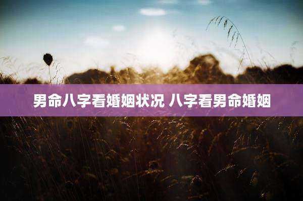 男命八字看婚姻状况 八字看男命婚姻