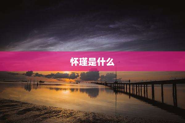 怀瑾是什么