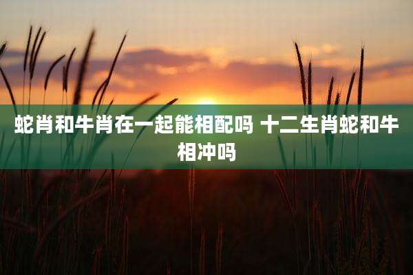 蛇肖和牛肖在一起能相配吗 十二生肖蛇和牛相冲吗