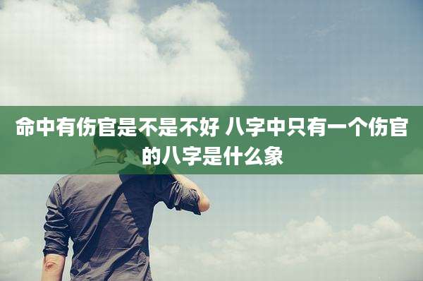 命中有伤官是不是不好 八字中只有一个伤官的八字是什么象