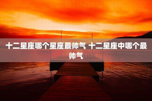 十二星座哪个星座最帅气 十二星座中哪个最帅气
