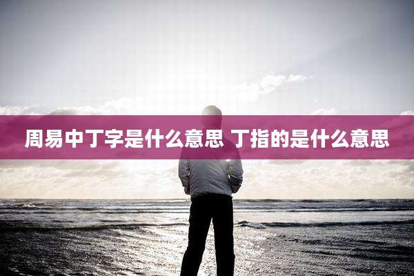 周易中丁字是什么意思 丁指的是什么意思