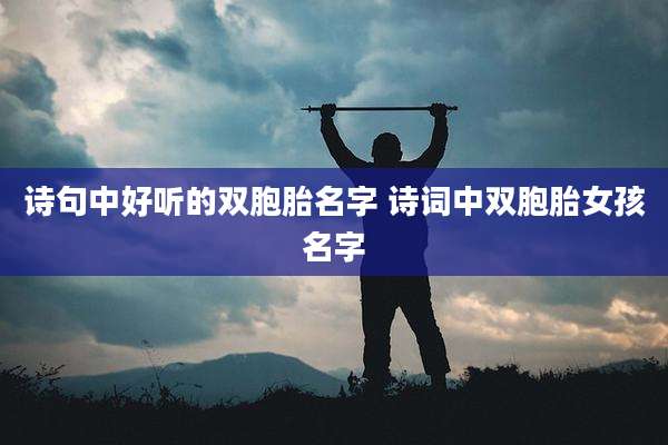 诗句中好听的双胞胎名字 诗词中双胞胎女孩名字