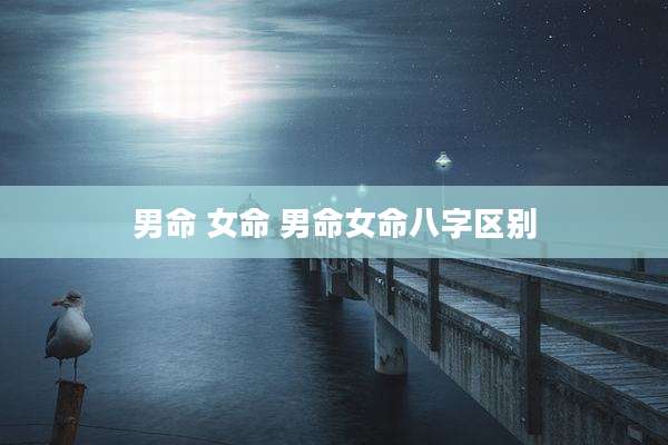 男命 女命 男命女命八字区别
