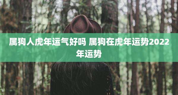 属狗人虎年运气好吗 属狗在虎年运势2022年运势