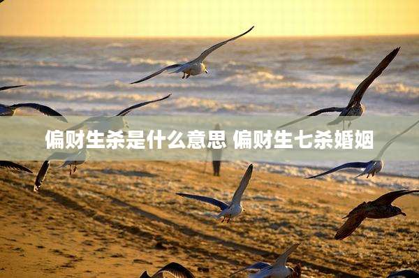 偏财生杀是什么意思 偏财生七杀婚姻
