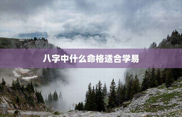 八字中什么命格适合学易