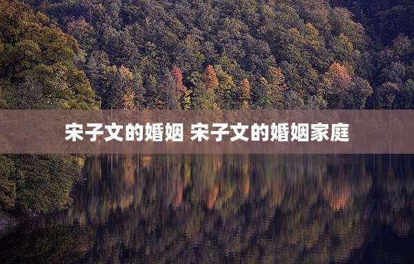 宋子文的婚姻 宋子文的婚姻家庭