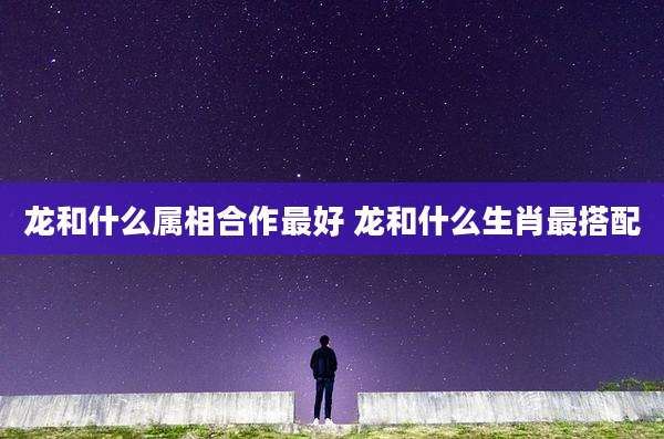 龙和什么属相合作最好 龙和什么生肖最搭配