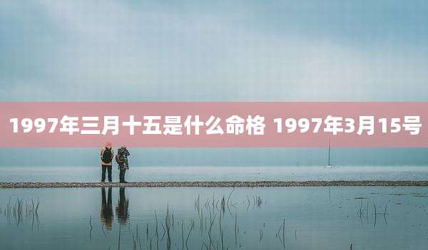 1997年三月十五是什么命格 1997年3月15号