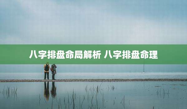 八字排盘命局解析 八字排盘命理