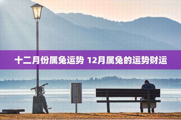十二月份属兔运势 12月属兔的运势财运