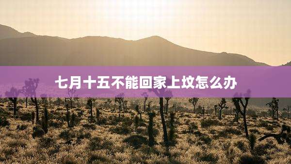 七月十五不能回家上坟怎么办