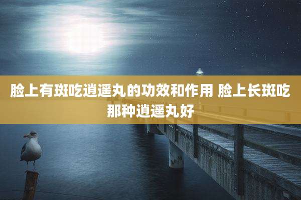 脸上有斑吃逍遥丸的功效和作用 脸上长斑吃那种逍遥丸好