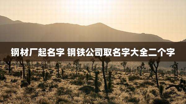 钢材厂起名字 钢铁公司取名字大全二个字