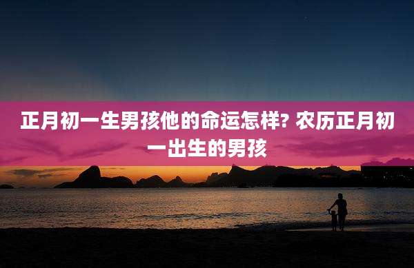 正月初一生男孩他的命运怎样? 农历正月初一出生的男孩