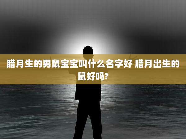 腊月生的男鼠宝宝叫什么名字好 腊月出生的鼠好吗?
