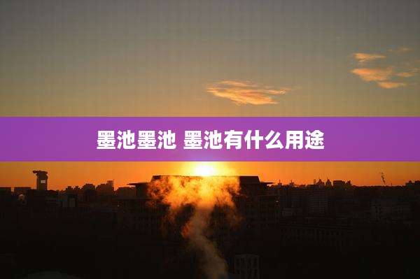 墨池墨池 墨池有什么用途