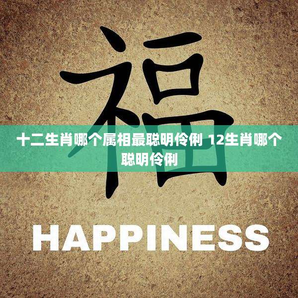 十二生肖哪个属相最聪明伶俐 12生肖哪个聪明伶俐