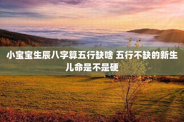 小宝宝生辰八字算五行缺啥 五行不缺的新生儿命是不是硬
