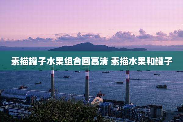素描罐子水果组合画高清 素描水果和罐子