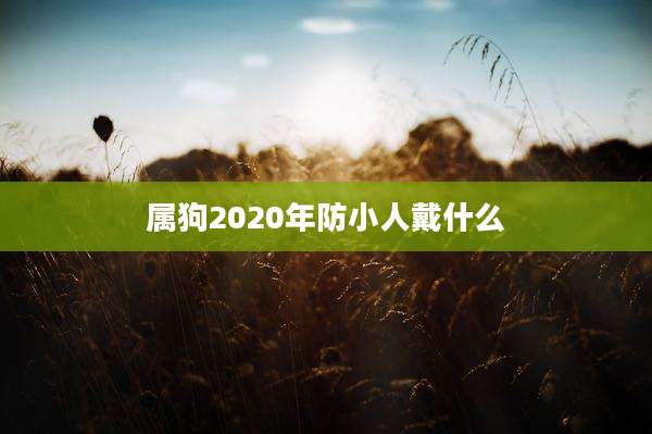 属狗2020年防小人戴什么