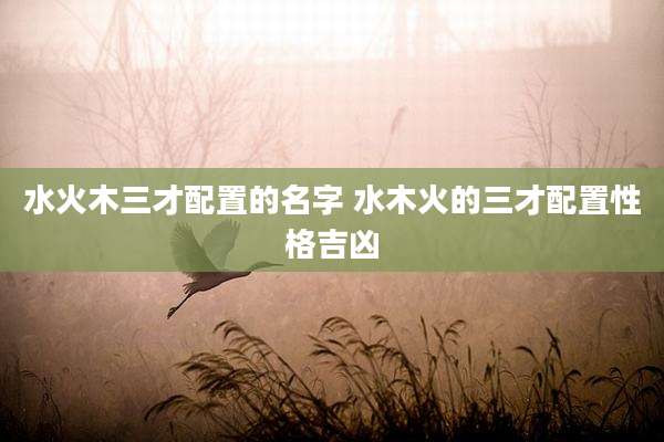水火木三才配置的名字 水木火的三才配置性格吉凶