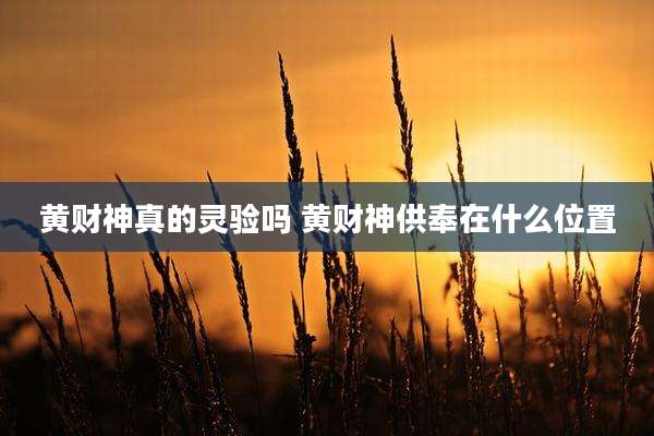 黄财神真的灵验吗 黄财神供奉在什么位置