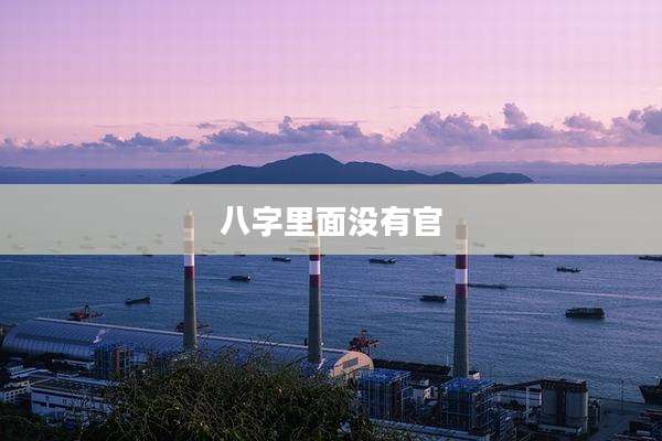 八字里面没有官